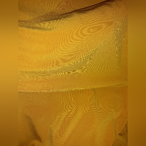 XL Attitudes by Renee Sleeveless Tank Top with Ruched Sides in Golden Mustard - Picture 6 of 7